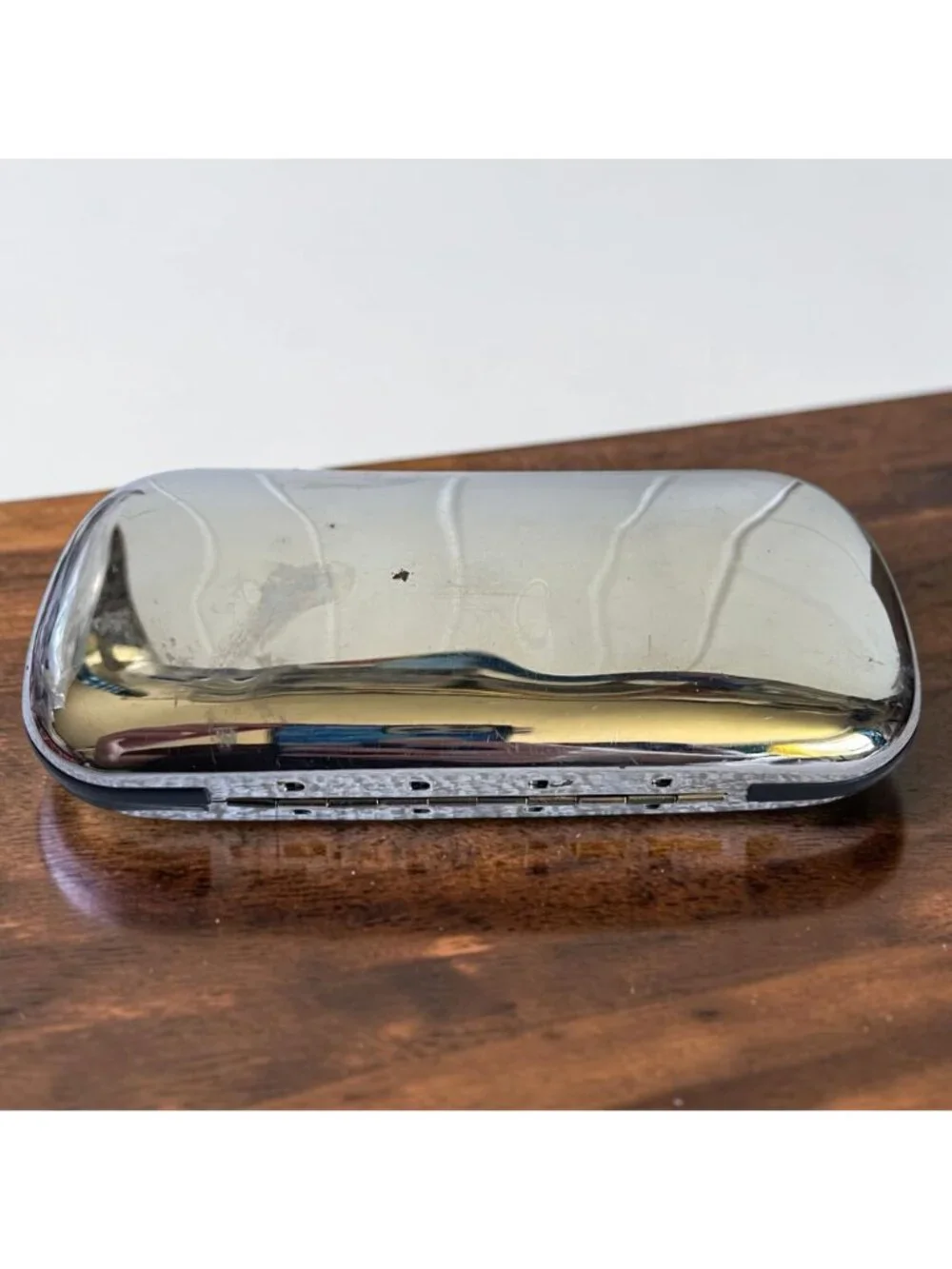 Warner Bros. Reflective Silver Metal Glasses Case With Black Velvet Interior & W